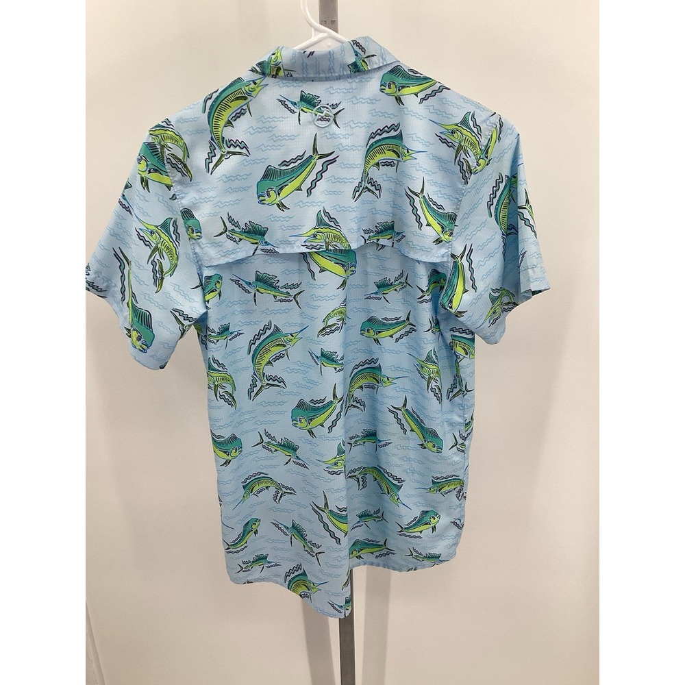 Boys Magellan Outdoors short sleeved Fish Gear‎ vented wicking hidden button - Picture 3 of 10